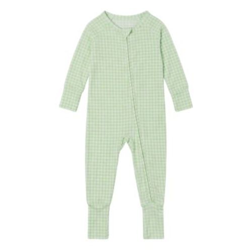 Boys' Pistachio Gingham Bamboo Sleeper - Baby