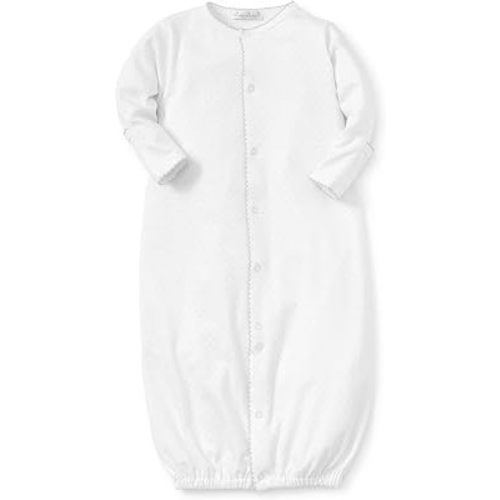 kissy kissy Baby Boys and Girls 100% Pima Cotton New Kissy Dots Print Convertible Nightgown