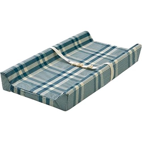Tiny Twinkle Portable Diaper Changing Pad with Safety Strap，16" x 31" Diaper Changing Mat for Nursery/Dresser/Travel, Waterproof & Soft Infant Changing Station(Gingham)