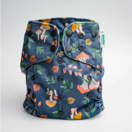 Patterned Lounger Pocket Cloth Diaper — Minky Fleece with Athletic Wicking Jersey