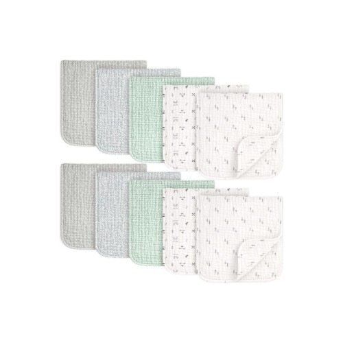 10-Pack Lyra Muslin Burp Cloths