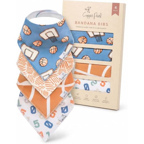 Copper Pearl Baby Bibs 4 Pack