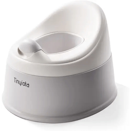 Tinyiota Toddler Potty Training Toilet, Removable Bowl with High Splash Guard, Assembles in Seconds, Easy-Clean and Travel-Ready for Boys and Girls Ages 6 Months to 3 Years (Gray)