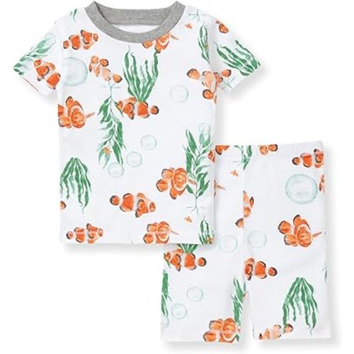 Burt's Bees Baby baby boys Pajamas, Short Sleeve Tee and Shorts