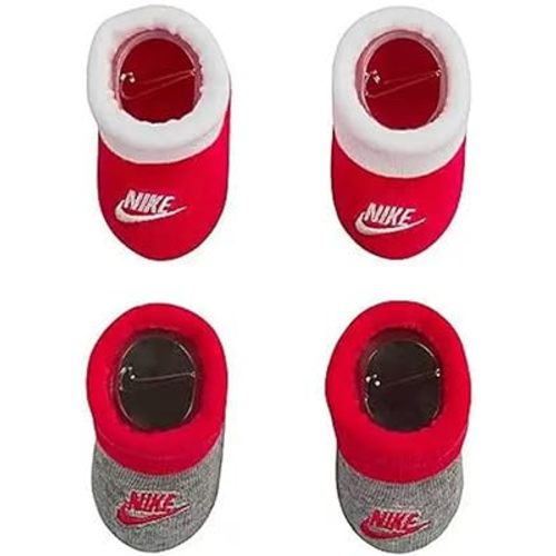 Nike 2-Pack Pink & Grey Bootie Socks Newborn 0-6 Months