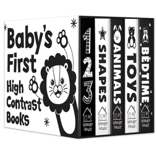 Baby’s First High-Contrast Books Boxed Set [Box Set of 5] - Age Group: 0+ / Black and White Tummy Time Books /Illustrated Board Book for Kids/Toddlers / (High Contrast Board Books)