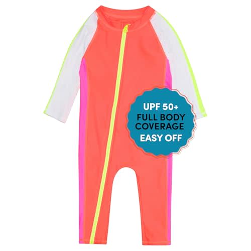 SwimZip Boys' Long-Sleeve UPF 50+ Swimsuit for Baby, Toddler, & Little Boys