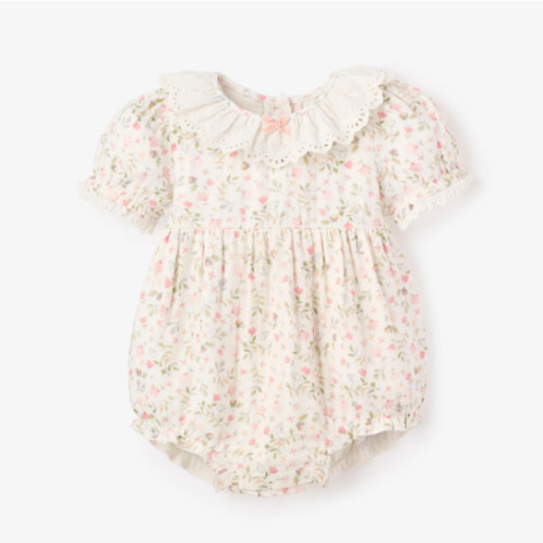 Folklore Floral Organic Muslin Bubble – Elegant Baby