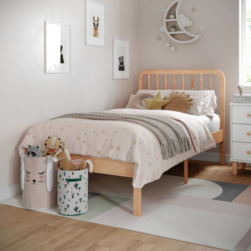 Isabelle & Max™ Aurey Wooden Platform Bed Frame With Slatted Headboard And Wood Slat Foundation & Reviews | Wayfair