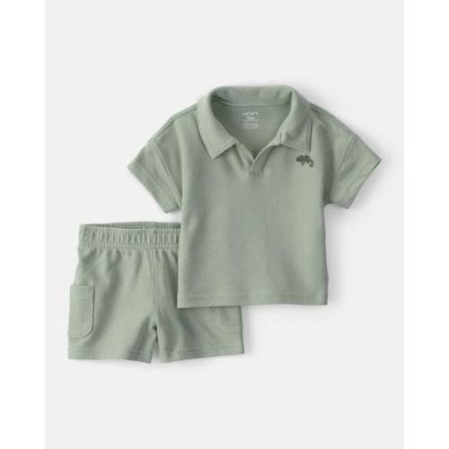 Baby Boy 2-Piece Top & Short Set - Green | Carter's