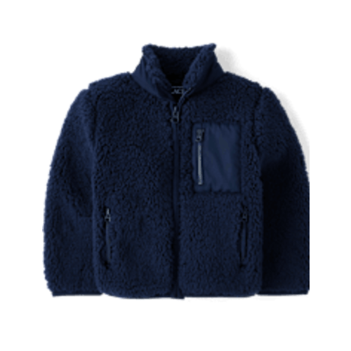 Baby And Toddler Boys Long Sleeve Sherpa Trail Jacket - BLUE | The Children's Place CA