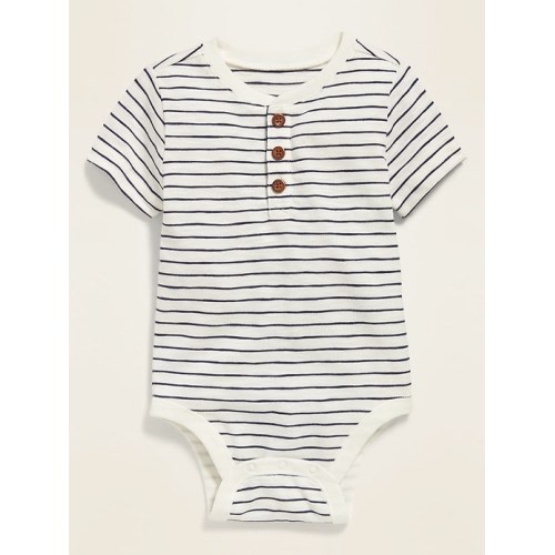 Short-Sleeve Henley Bodysuit for Baby