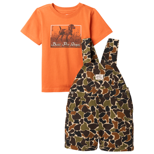 Bass Pro Shops Camo Overalls and Hunting Dog Short-Sleeve T-Shirt Set for Toddlers | Cabela's