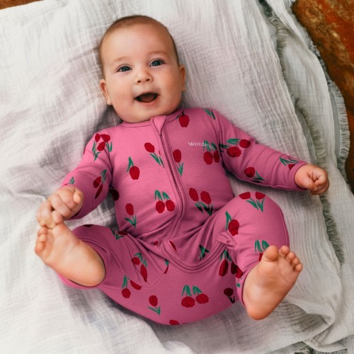 Bonds Baby Print Zip Wondersuit - Fuchsia - Size 000
