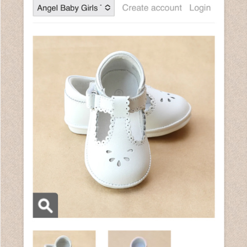 Angel Baby Girls T-Strap Scalloped Perforated Mary Jane – Petit Foot