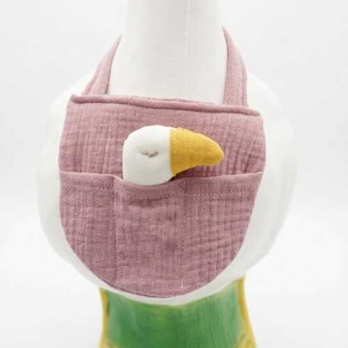 Porch goose 23" outfit - Baby Goose in Apron Bib pouch (for Mothers Day)