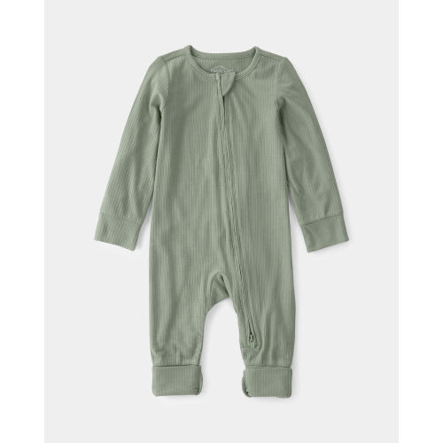Baby 2-Way Zip PurelySoft Sleep & Play Pajama - Green