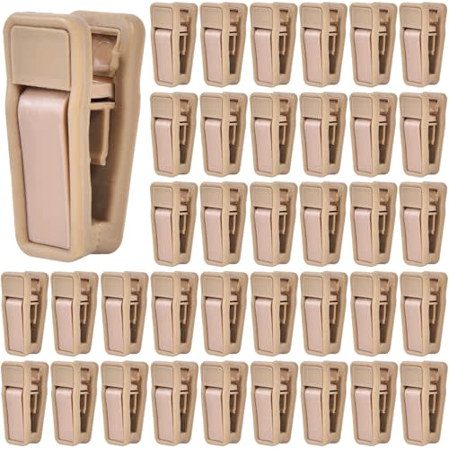 KISEER 40 Pcs Plastic Baby Hanger Clips Slim-line Finger Clips Set for Clothes Hanger Velvet Hanger (Skin)