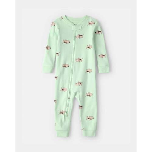 Baby Puppy 100% Cotton Snug Fit 1-Piece Pajama - Green | Carter's