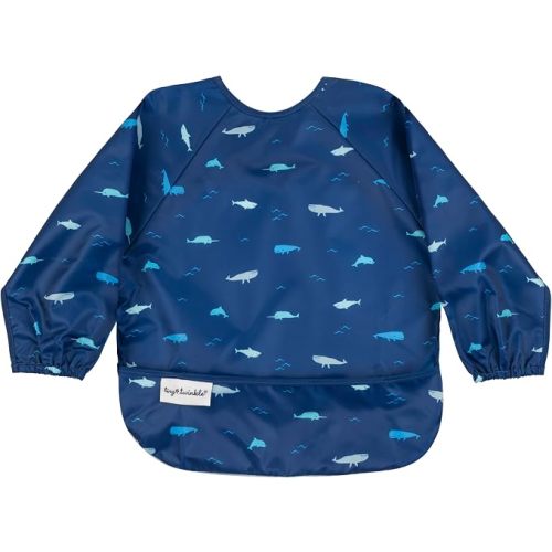 Tiny Twinkle Mess Proof Baby Bib, Long Sleeve Bib Outfit, Waterproof Bibs for Toddlers, Machine Washable, Tug Proof