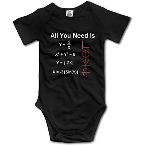 All You Need is Love Math Cotton Infant Bodysuit Playsuit Union Suit Baby Short-Sleeve Bodysuit