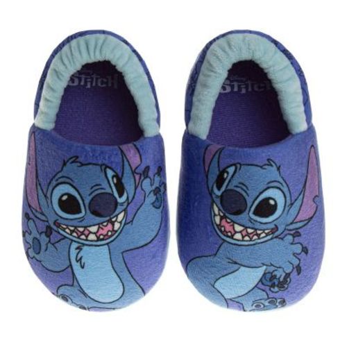 Disney Lilo and Stitch Dual Sizes Slippers. (Toddler Little Kids), Purple Light Blue, 9-10