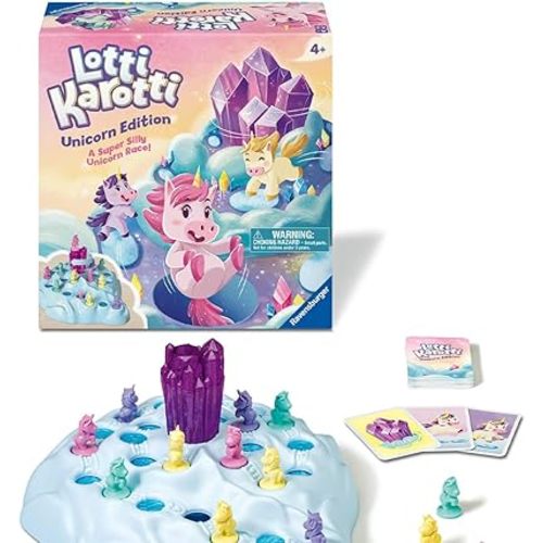 Ravensburger Lotti Karotti Unicorn – Family Board Game for Kids Ages 4 and Up - Race to the Top of Rainbow Hill - Easy to Learn - Surprising Twists and Whimsical Fun