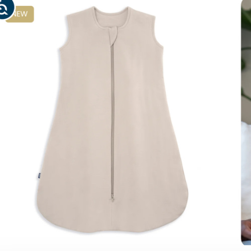 HALO - 1.5 TOG supersoft bamboo wearable blanket, double zipper sleeping bag with weighted feel - oat