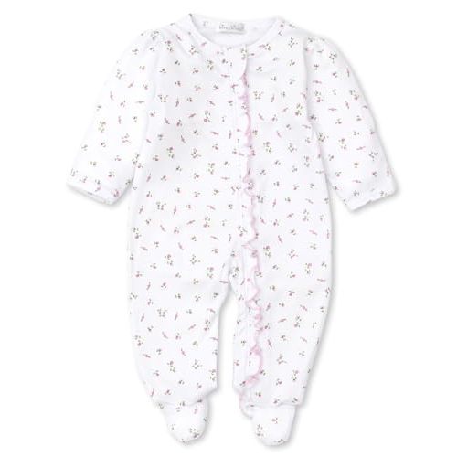 Kissy Kissy Baby Boys and Girls 100% Pima Cotton Garden Roses 2-Way Zip Front Footie Pajamas