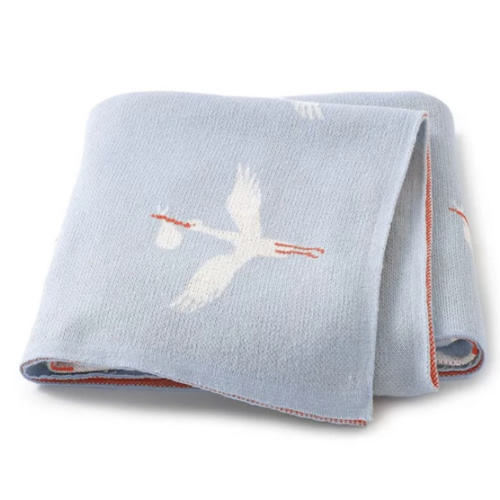Crane Knitted Blanket
