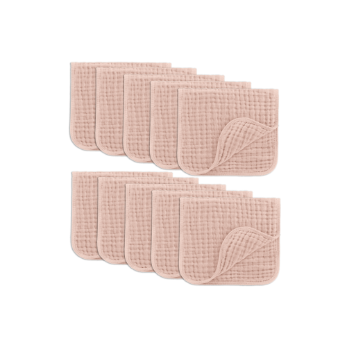 Muslin Burp Cloths - Pack of 10