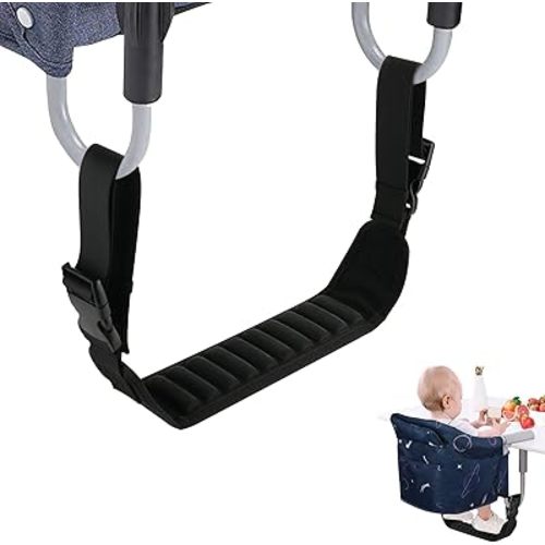 Beautyflier Baby Footrest Compatible with Inglesina Fast Table Chair, Adjustable Foot Rest for Baby Hook-On Fast Table Chair, Toddler Foot Rest for Travel - Black