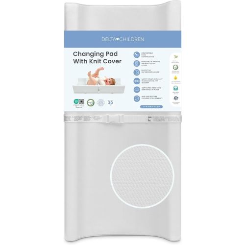Delta Children EasyChange Baby Changing Pad, Waterproof Contoured Foam