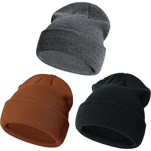 YMYDYFC Baby Beanie 3Pack Toddler Beanie Infant Knit Hat Baby Winter Hats for Boy Girl Winter Clothes Warm Knit Cap 0-6Years