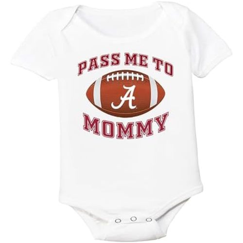 Alabama Crimson Tide Football Pass Me To Daddy - Mommy - Uncle - Auntie Baby Bodysuit