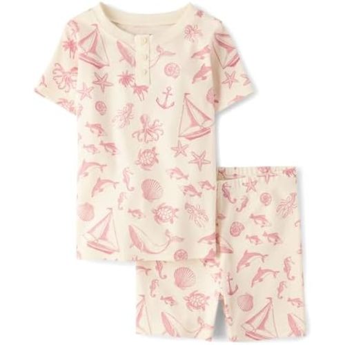 Gymboree Girls' And Toddler 100% Cotton Short Sleeve Top and Shorts, Gymmies Pajama Set