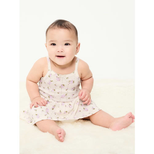 Pointelle-Knit Bodysuit Dress for Baby
