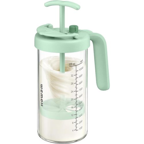 WEMOH Borosilicate Glass Breast Milk Pitcher with Upgraded Mixer, Green