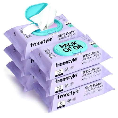 Amazon.com: Freestyle Soft Jumbo Baby Wipes, Hypoallergenic and Unscented, Water-Based Wet Wipes for Babies, Finely Suited for Sensitive Skin, Thick & Oversized, Pack of 6, 72 Wipes Per Pack : Baby