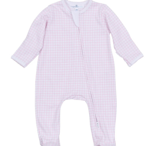 Peek-A-Boo Wishes Zip Footie - Pink