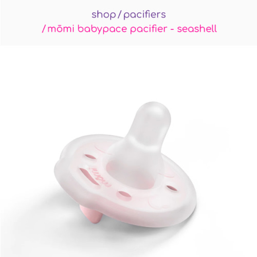 babypace breast-like pacifier single - seashell | mōmi