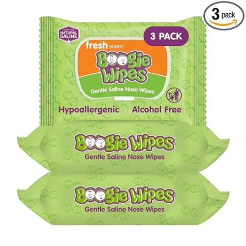Boogie Gentle Saline Nose Wipes Fresh Scent - 90 Count