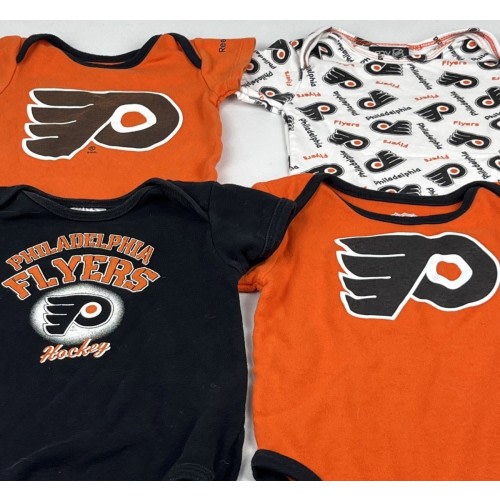 Philadelphia Flyers Lot 4 One Piece Bodysuits Various Infant/Toddler Sizes