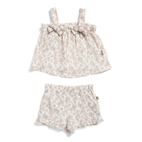 Newborn Girls Floral Gauze Top And Shorts Set | Baby | Marshalls
