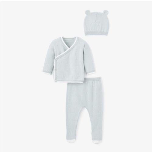 Pale Blue Cashmere Baby Layette Set