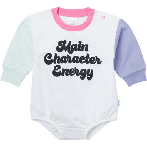 Baby Girls Main Character Sweatshirt Bubble Romper