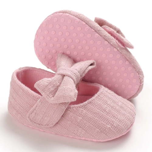 Tao Tao Infant Baby Boys Girls Slippers Cozy Fleece Booties Soft Bottom Warm Cartoon Socks Newborn Crib Shoes Pink 0-3Months
