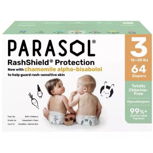para+sol Baby Diapers Size 3, Chemical-Free, Soft & Breathable with RashShield Protection, 64 Count PK ~1