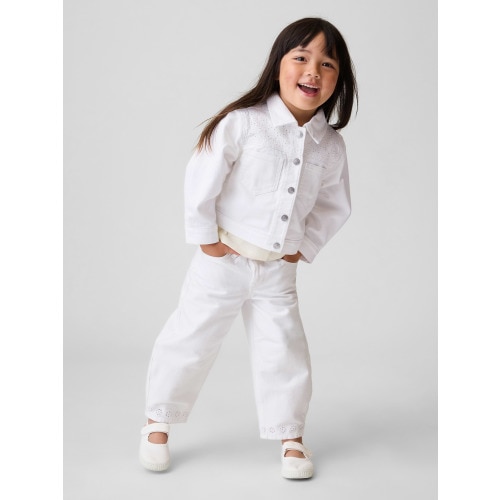 Baby & Toddler Eyelet-Hem Horseshoe Jeans