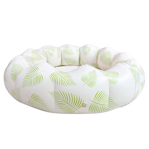 Inflatable Baby Pool, Portable Paddling Baby Swimming Pool for Toddlers Ages 0-3 Years Girls and Boys, Indoor& Outdoor, Garden and Backyard Summer Water Party, 35.4x9.8 in (Green Leaves)